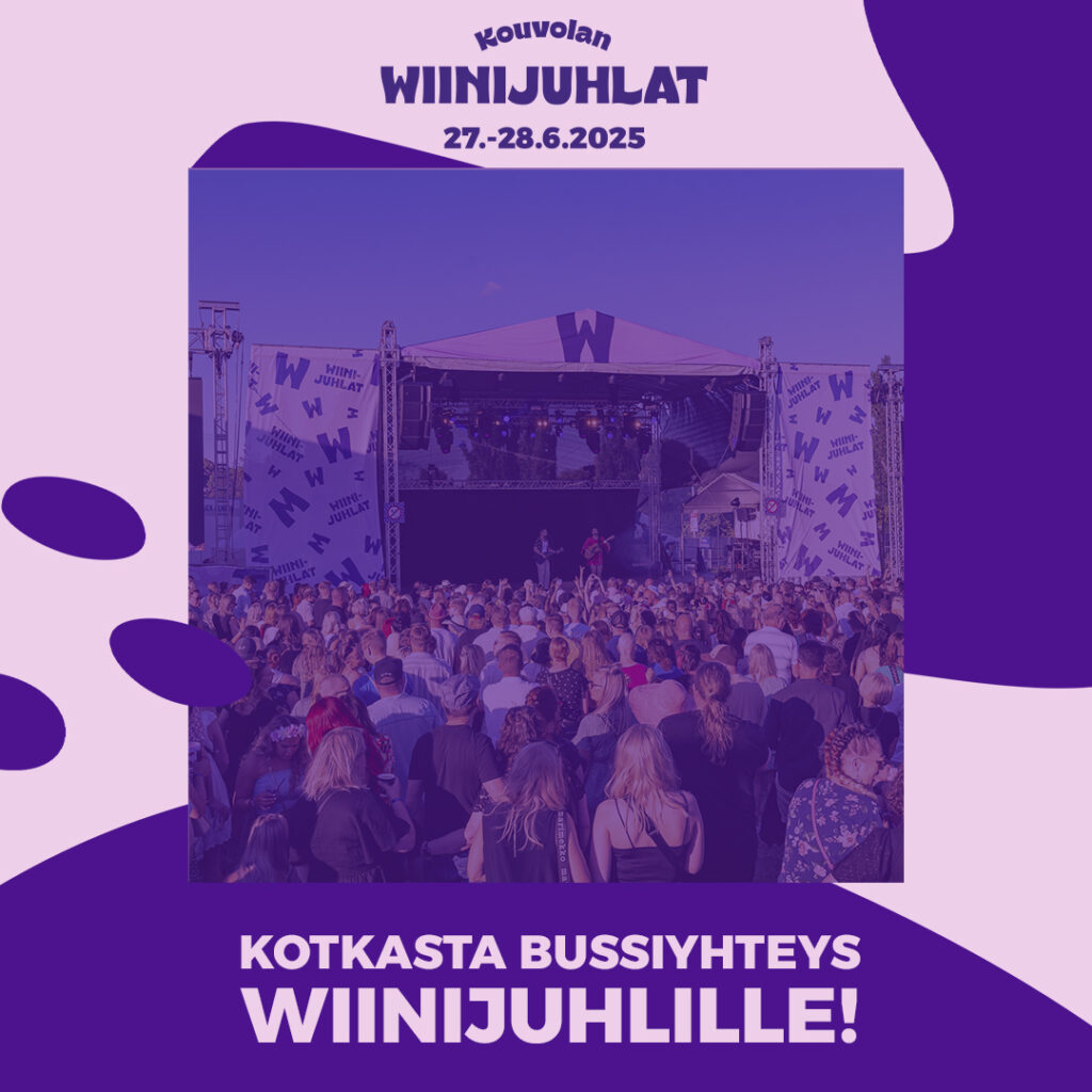 Kouvolan Wiinijuhlat -festaribussimainos